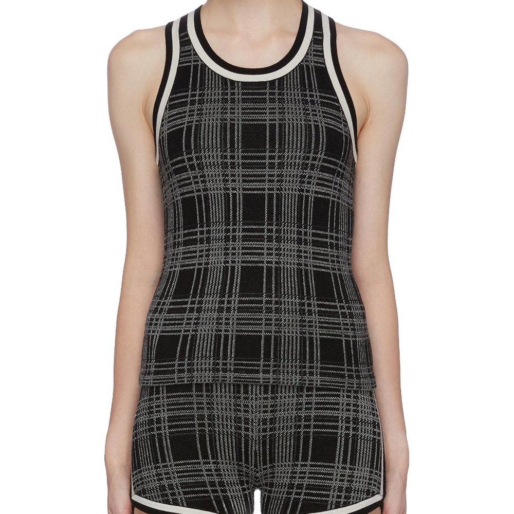 NAGNATA Checked Tank Top XS NWT